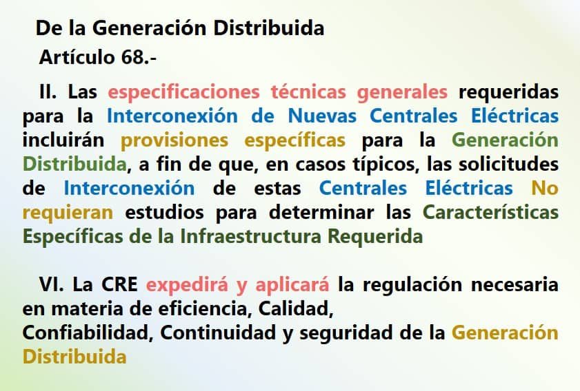 Generación Distribuida
Interconexión de Generación Distribuida a las RGD del SEN 
Certificado de Cumplimiento 
Inspección de la Infraestructura del Punto de Interconexión 