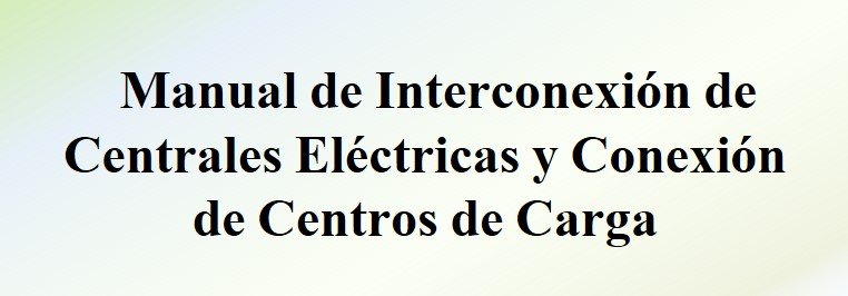 Unidad de Inspección de la Industria Eléctrica
Manual de Interconexión de Centrales Eléctricas 